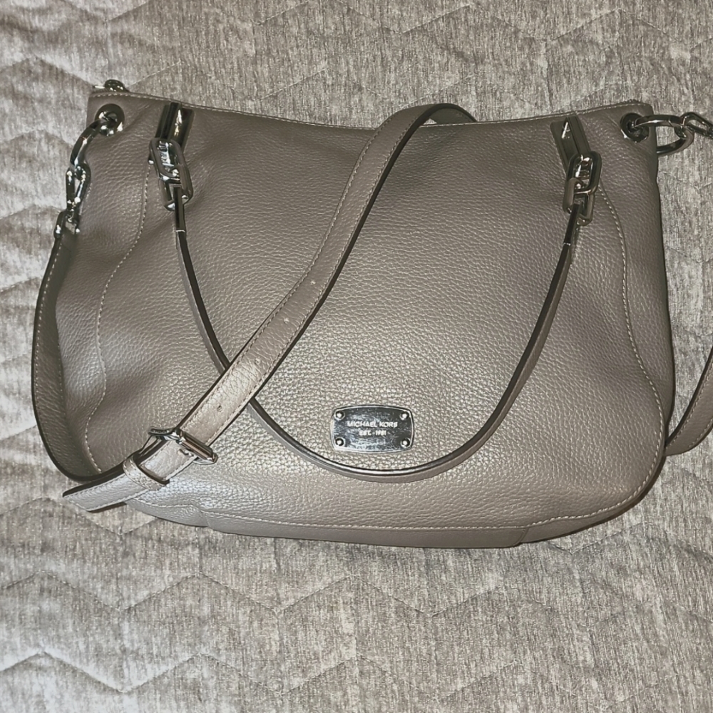 Seal Grey Large Hobo Handbag